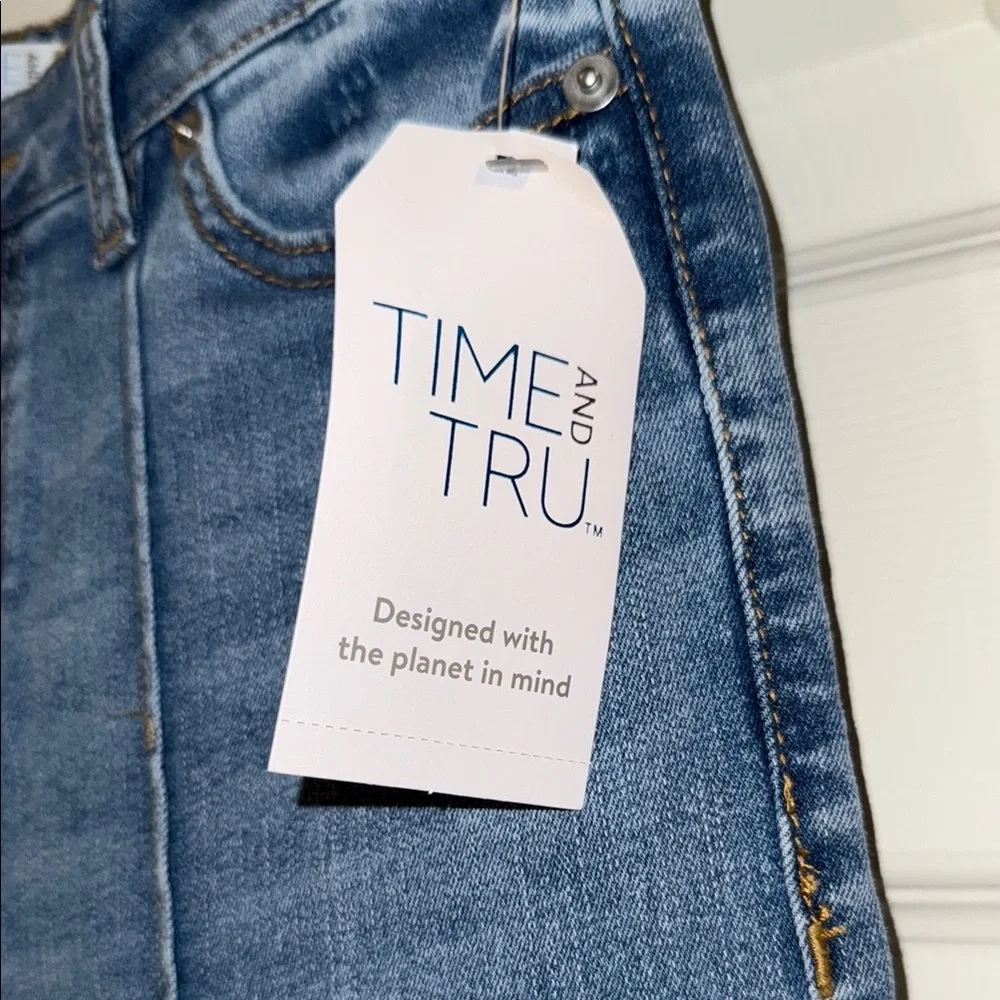 Time and Tru Blue Flare Wide Leg Jeans - Picture 2 of 7